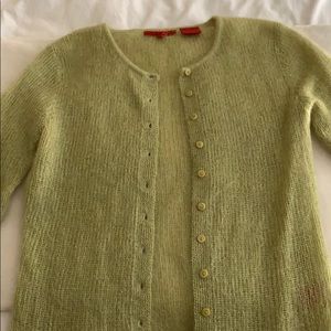 yellow green(very cool color) mohair cardigan